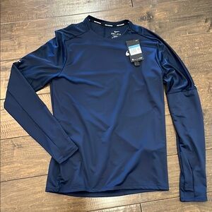 Nike Navy Long Sleeve Performance Tee